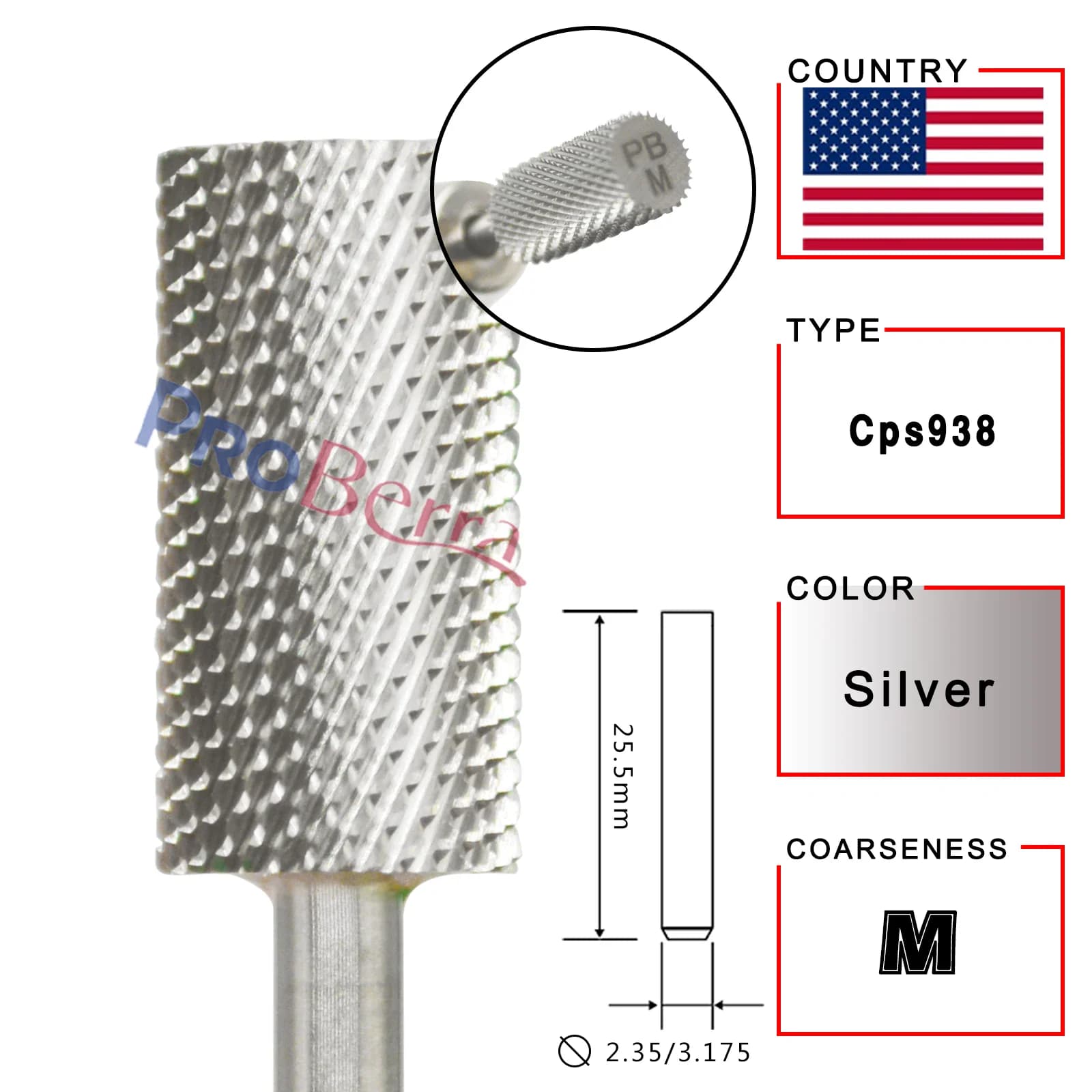 ShimmerLuxe Barrel Silver steel Carbide High quality thumbnail 4