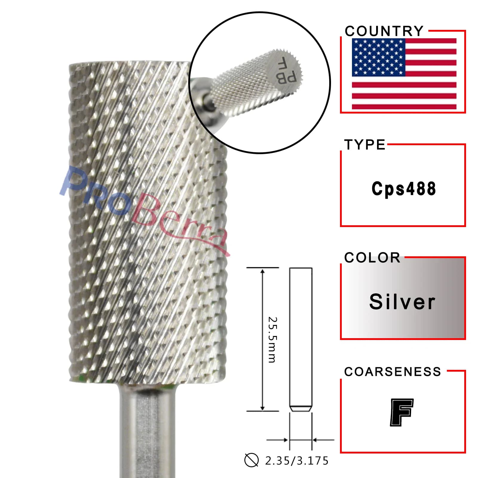 ShimmerLuxe Barrel Silver steel Carbide High quality thumbnail 5