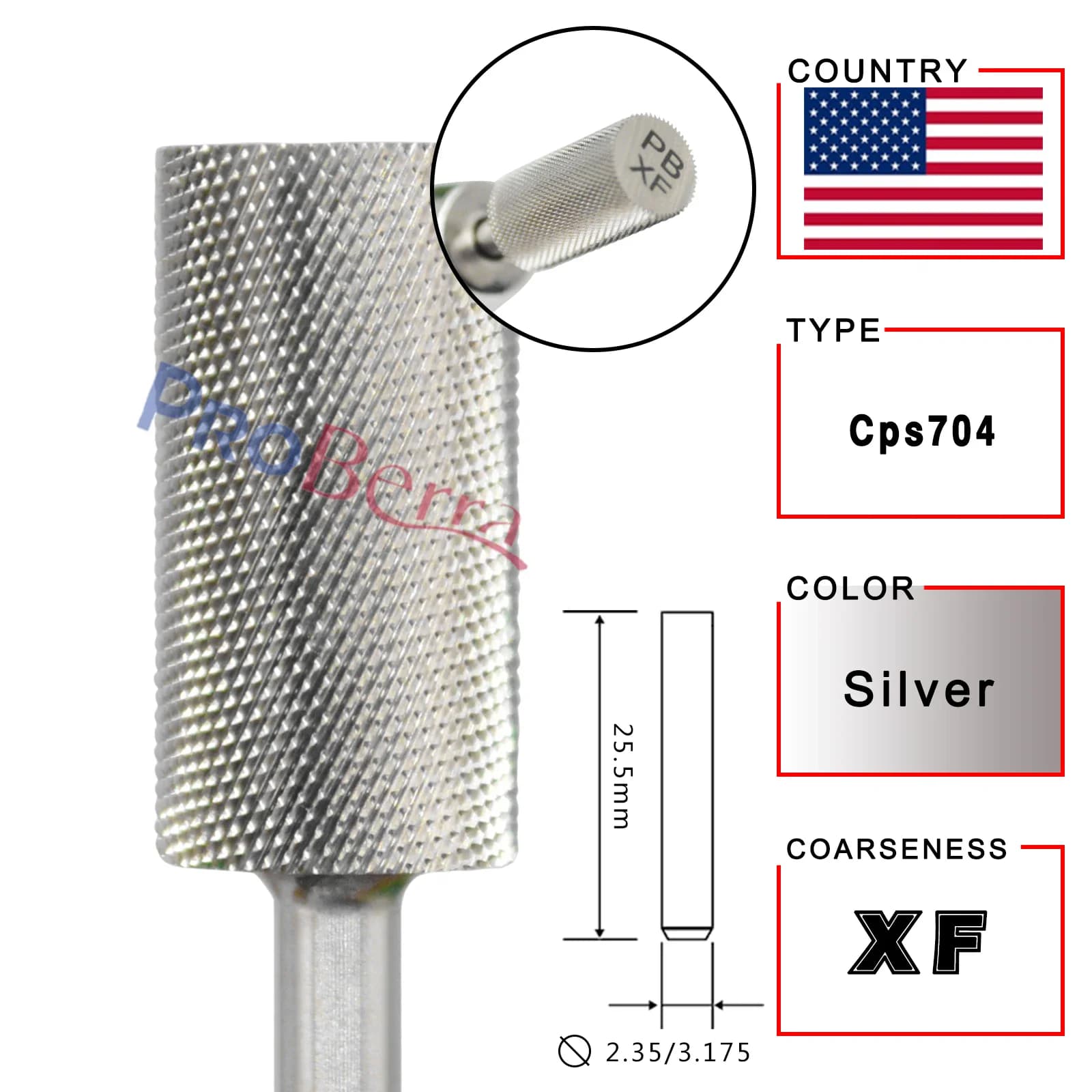ShimmerLuxe Barrel Silver steel Carbide High quality thumbnail 6